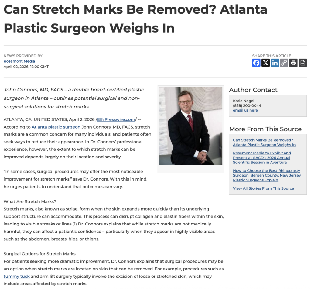 Atlanta Plastic Surgeon Discusses Stretch Mark Removal